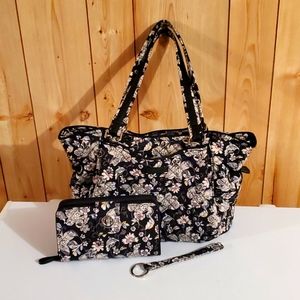 Vera Bradley Glenna, Turnlock Wallet and Keychain
